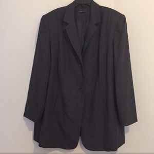 Karen Scott Women Gray Blazer Size 24W